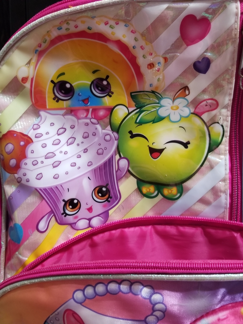 Shopkins Kids' One Size Pink, Teal, & Rainbow Backpack With A Character Print - Picture 12 of 16
